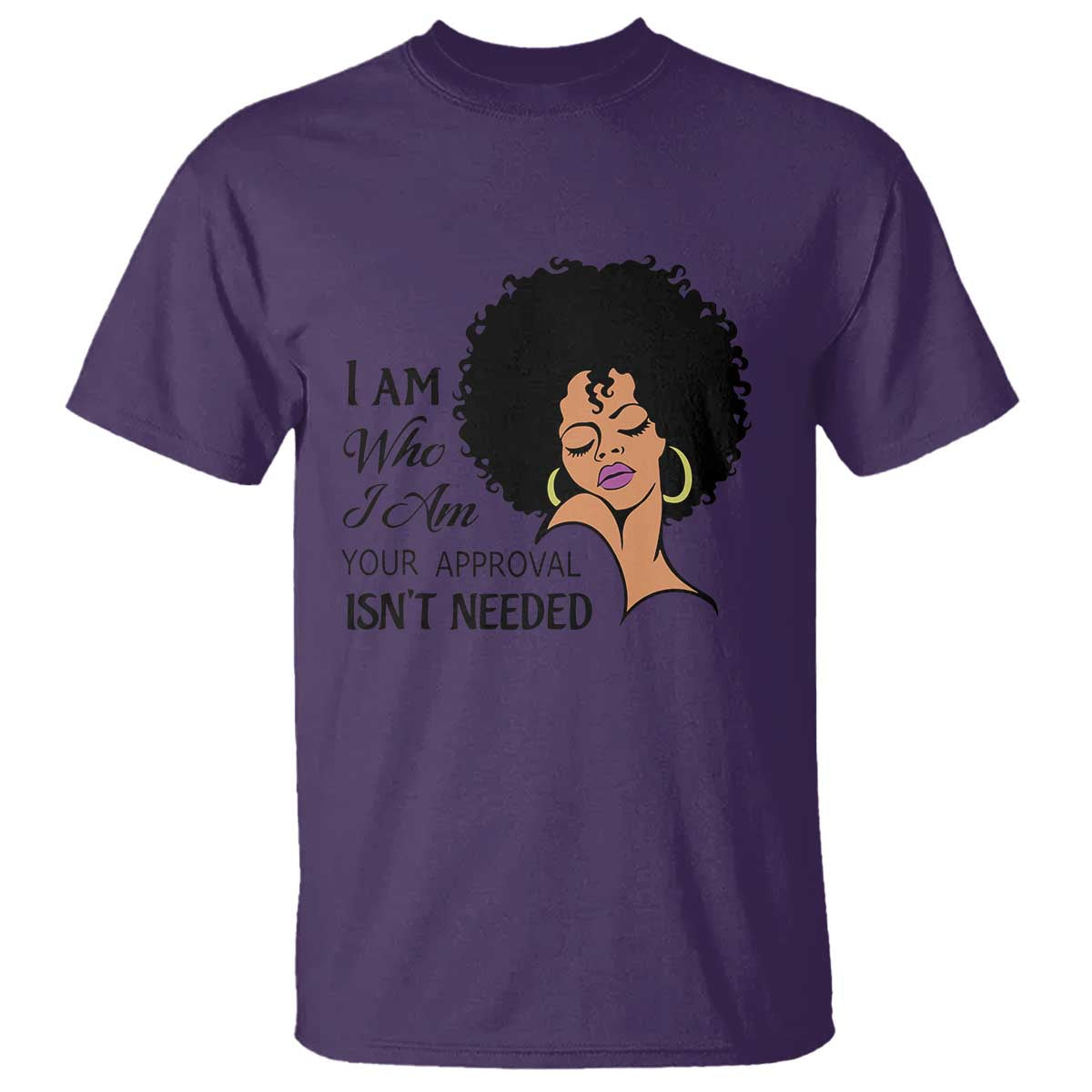 Black Queen T Shirt Lady Curly Natural Afro African American Ladies