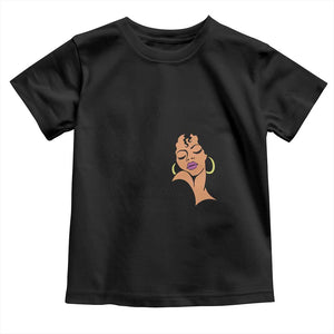 Black Queen Toddler T Shirt Lady Curly Natural Afro African American Ladies