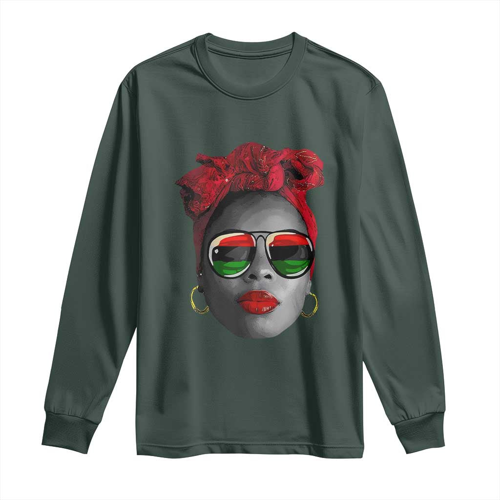 Black Queen Long Sleeve Shirt Dope Black Woman Pride BHM Juneteenth