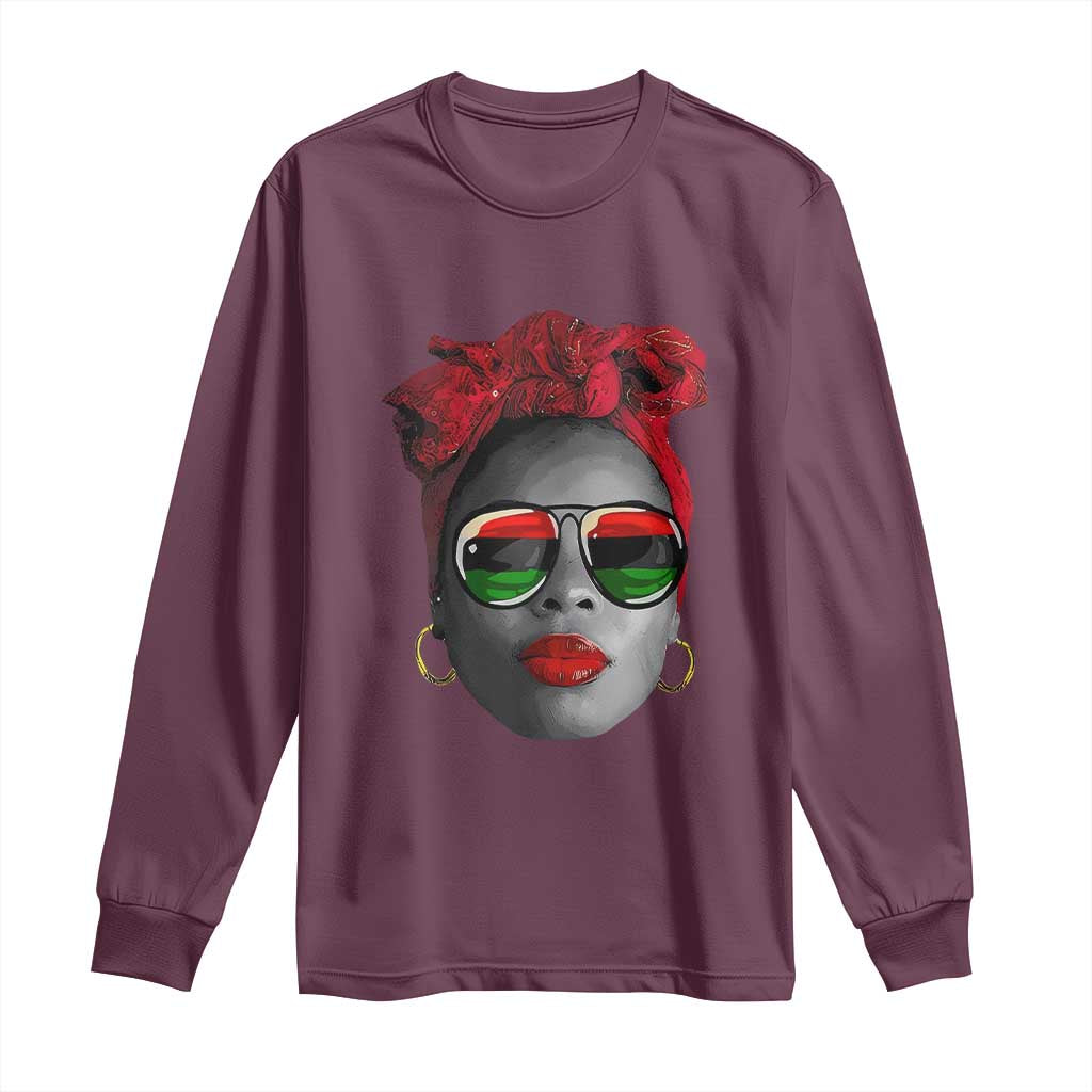 Black Queen Long Sleeve Shirt Dope Black Woman Pride BHM Juneteenth