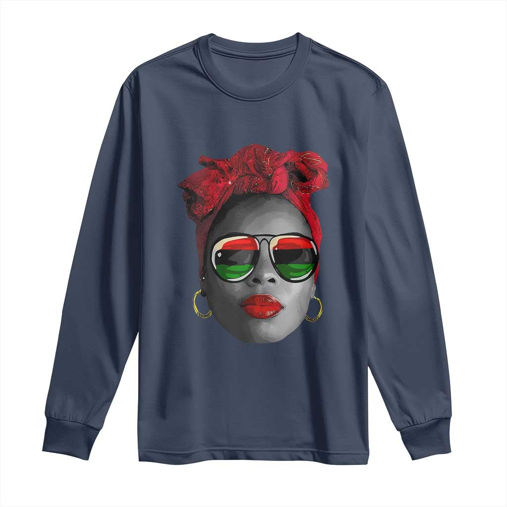 Black Queen Long Sleeve Shirt Dope Black Woman Pride BHM Juneteenth