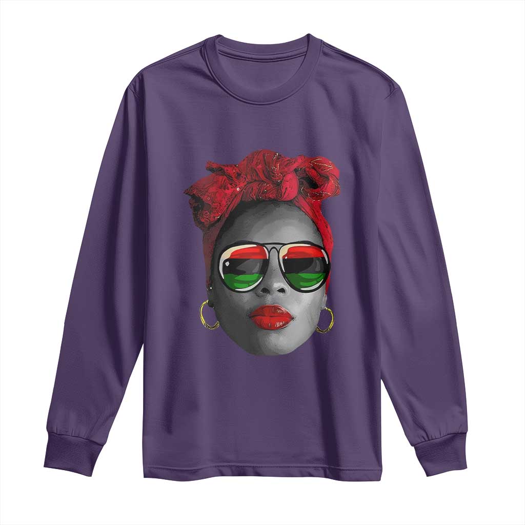 Black Queen Long Sleeve Shirt Dope Black Woman Pride BHM Juneteenth