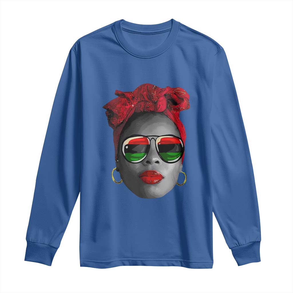 Black Queen Long Sleeve Shirt Dope Black Woman Pride BHM Juneteenth