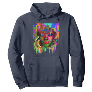 Afro Woman Graphic Hoodie African Pride Color Painted