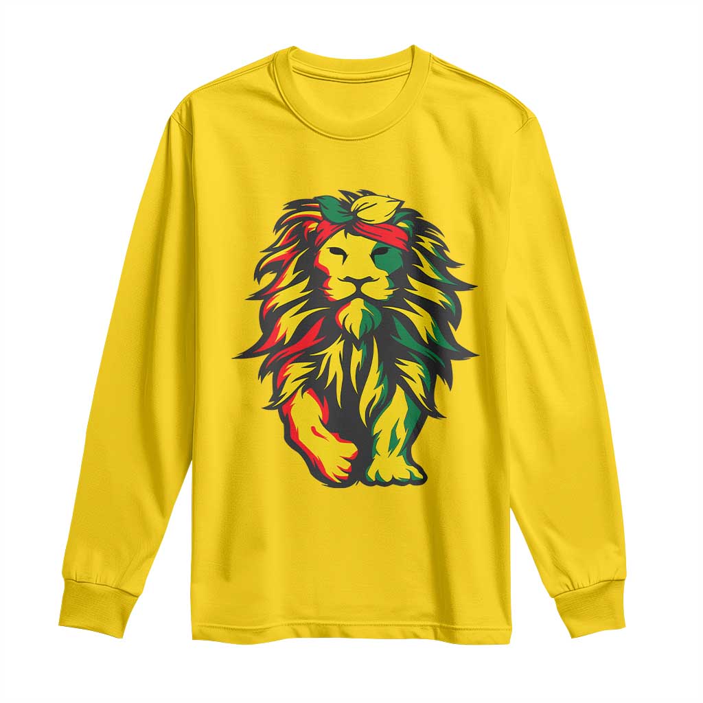 Juneteenth Lion Long Sleeve Shirt Cool Black History African American Pride
