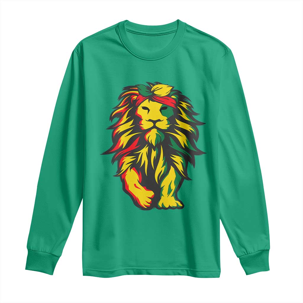 Juneteenth Lion Long Sleeve Shirt Cool Black History African American Pride