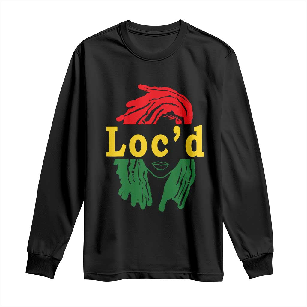 Locd Hair Girl Long Sleeve Shirt Black Woman Melanin Girl Juneteenth