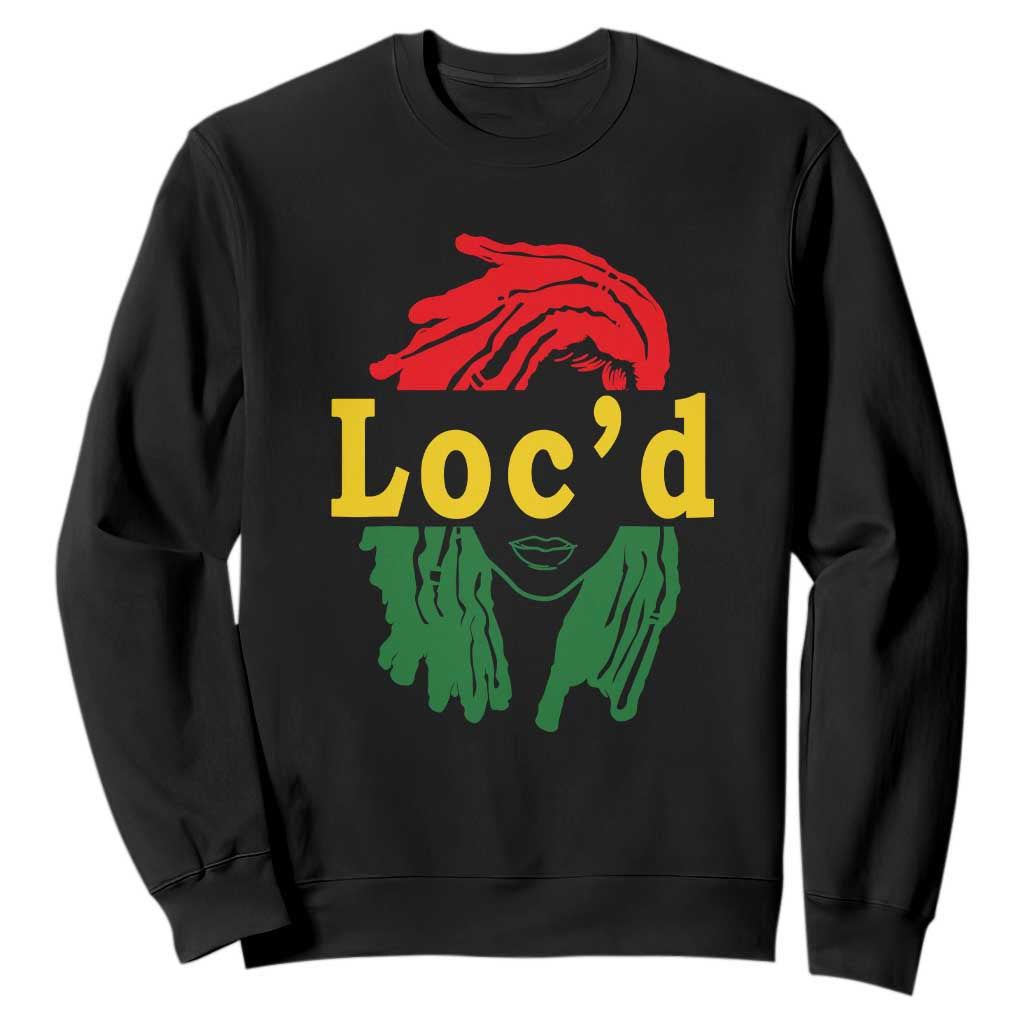 Locd Hair Girl Sweatshirt Black Woman Melanin Girl Juneteenth