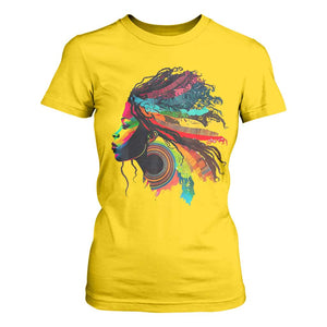 Proud Afro Roots T Shirt For Women Rainbow Dashiki African Tribal Woman Natural Hair