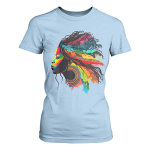 Proud Afro Roots T Shirt For Women Rainbow Dashiki African Tribal Woman Natural Hair