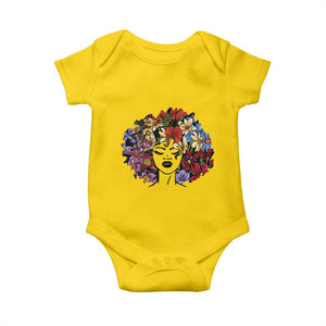 Black History Baby Onesie For Women Afro Flower Hair Juneteenth