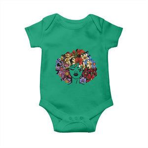 Black History Baby Onesie For Women Afro Flower Hair Juneteenth