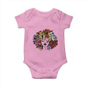 Black History Baby Onesie For Women Afro Flower Hair Juneteenth