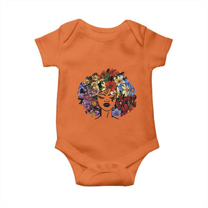 Black History Baby Onesie For Women Afro Flower Hair Juneteenth