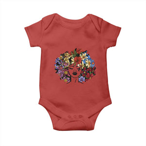 Black History Baby Onesie For Women Afro Flower Hair Juneteenth