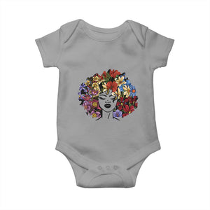 Black History Baby Onesie For Women Afro Flower Hair Juneteenth