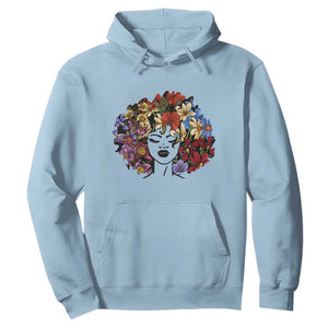 Black History Hoodie For Women Afro Flower Hair Juneteenth