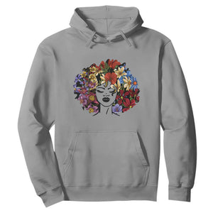 Black History Hoodie For Women Afro Flower Hair Juneteenth