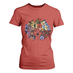 Black History T Shirt For Women For Women Afro Flower Hair Juneteenth