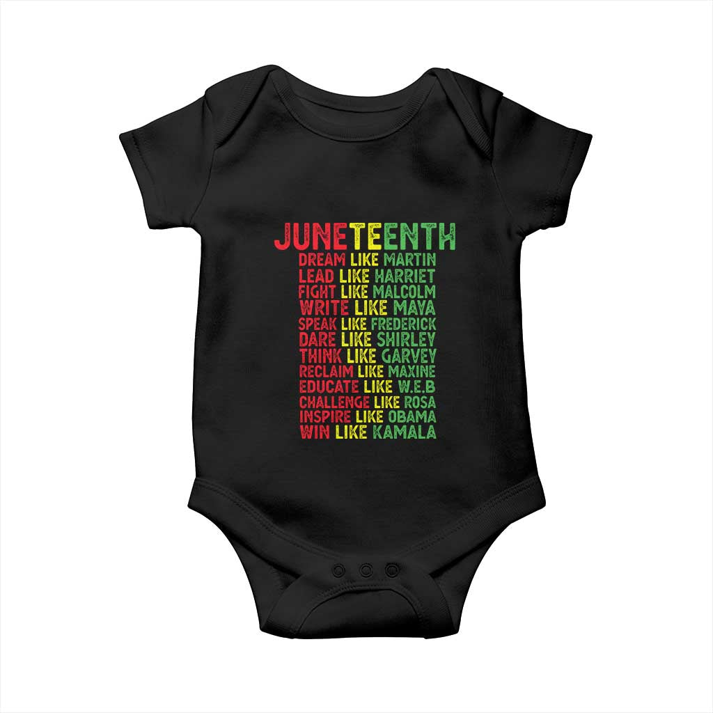 Happy Juneteenth Baby Onesie Dream Like Leaders