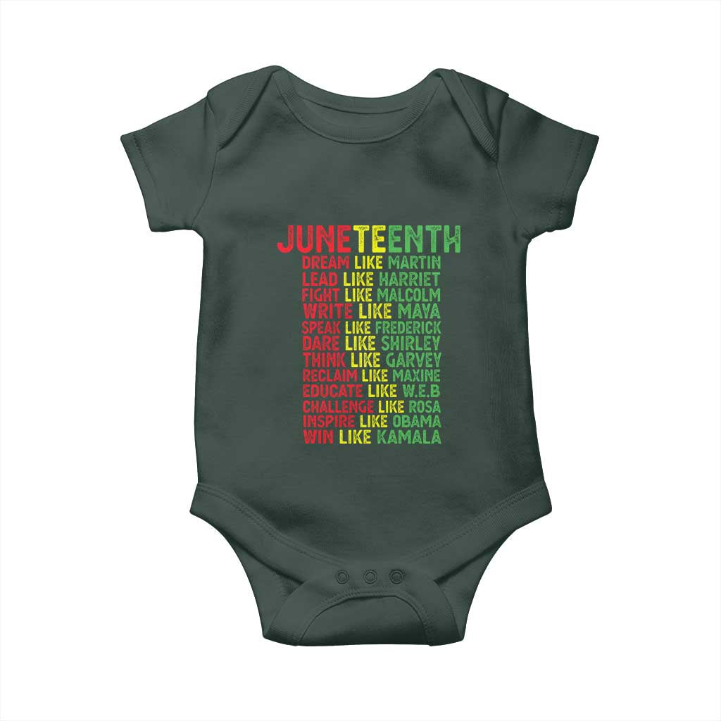 Happy Juneteenth Baby Onesie Dream Like Leaders