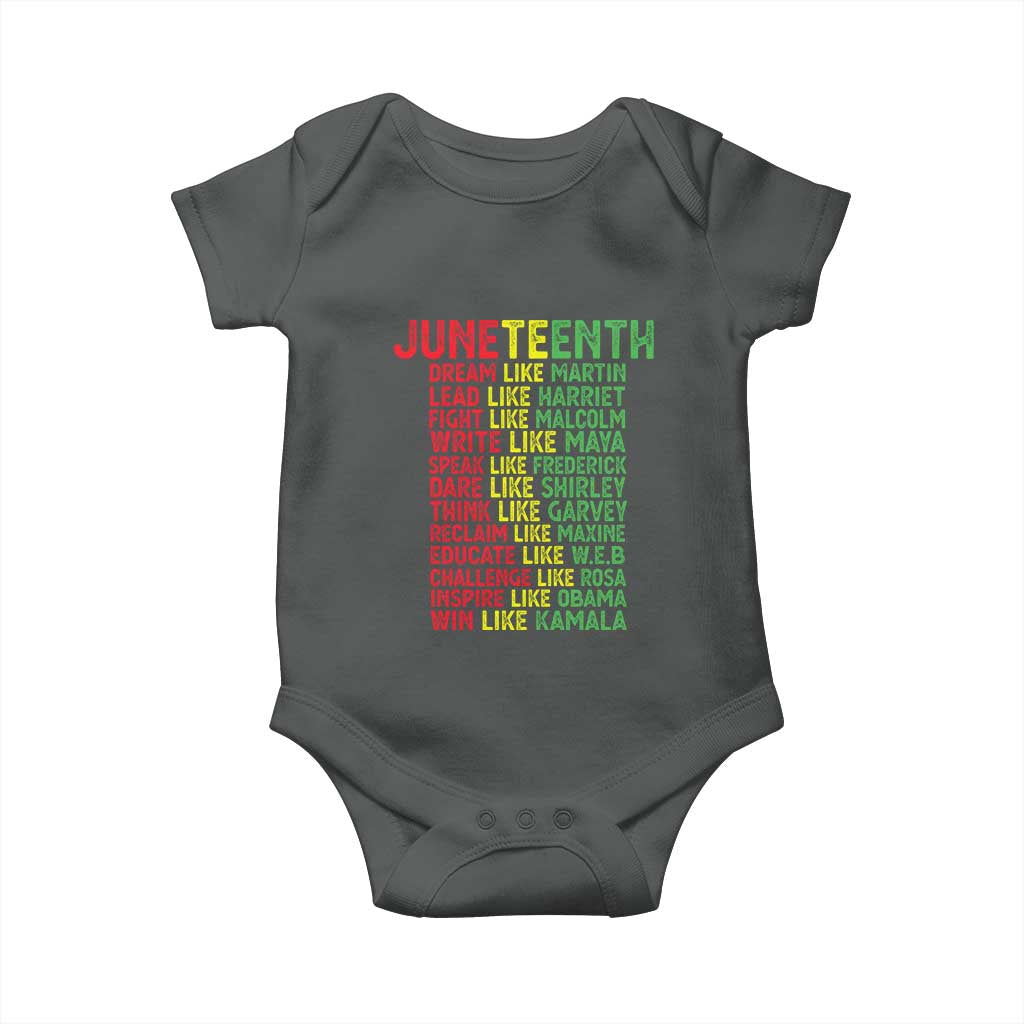 Happy Juneteenth Baby Onesie Dream Like Leaders