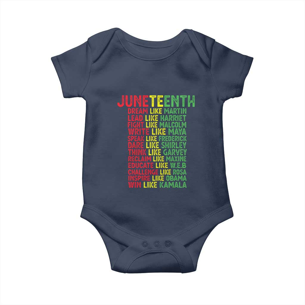 Happy Juneteenth Baby Onesie Dream Like Leaders
