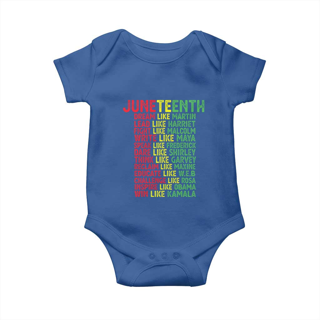 Happy Juneteenth Baby Onesie Dream Like Leaders