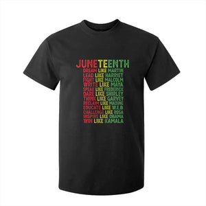 Happy Juneteenth T Shirt For Kid Dream Like Leaders
