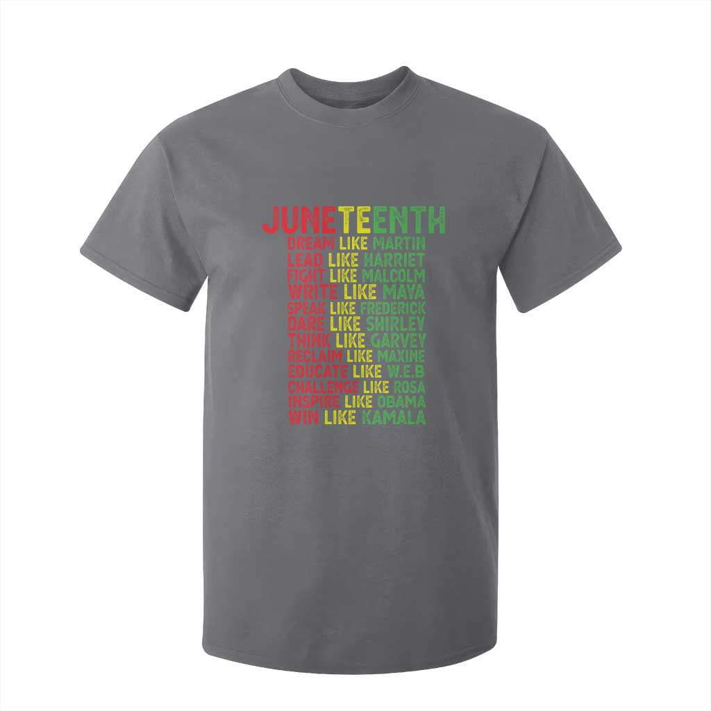 Happy Juneteenth T Shirt For Kid Dream Like Leaders