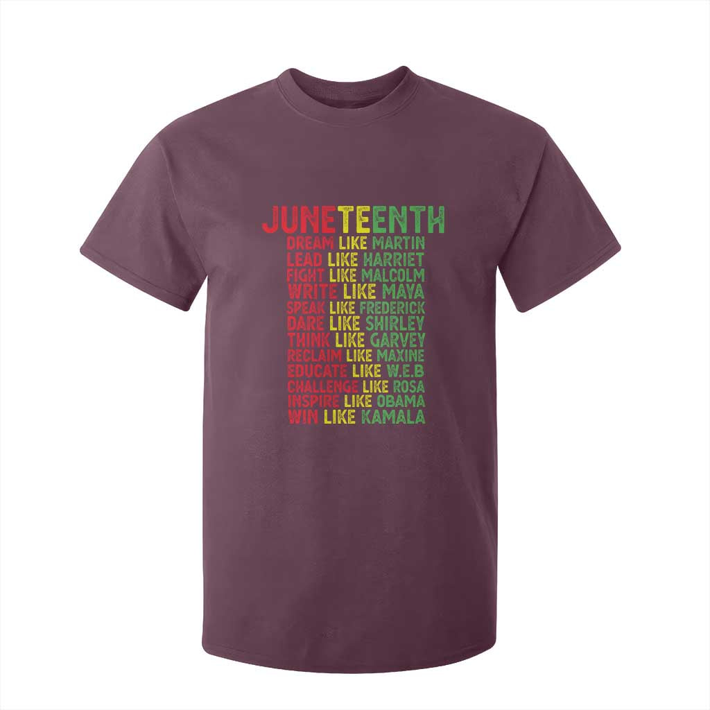 Happy Juneteenth T Shirt For Kid Dream Like Leaders