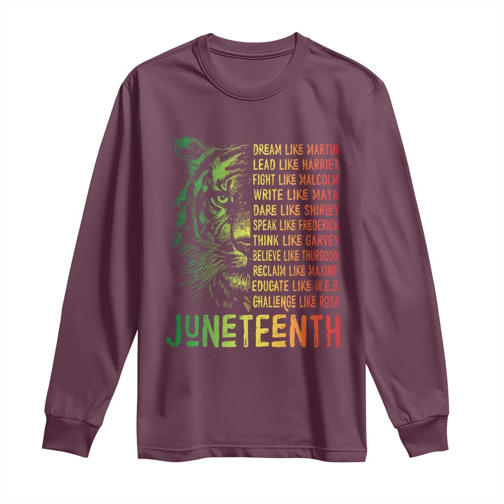 Juneteenth Long Sleeve Shirt Dream Like Leaders