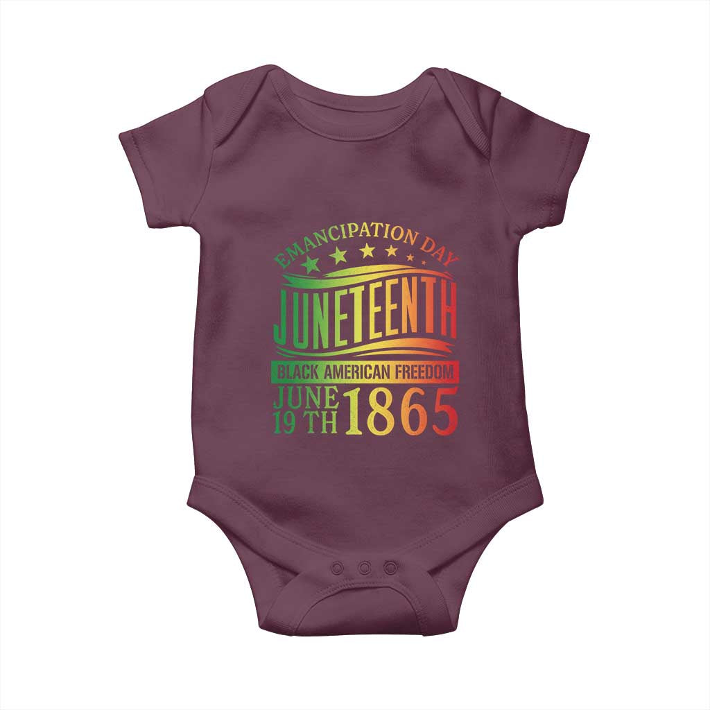 Emancipation Day Juneteenth Baby Onesie Celebrating Black Americna Freedom Since 1865