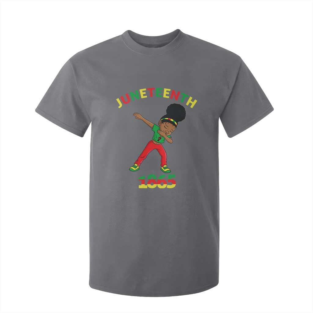 Funny Black History T Shirt For Kid Dabbing Black Princess Juneteenth 1865