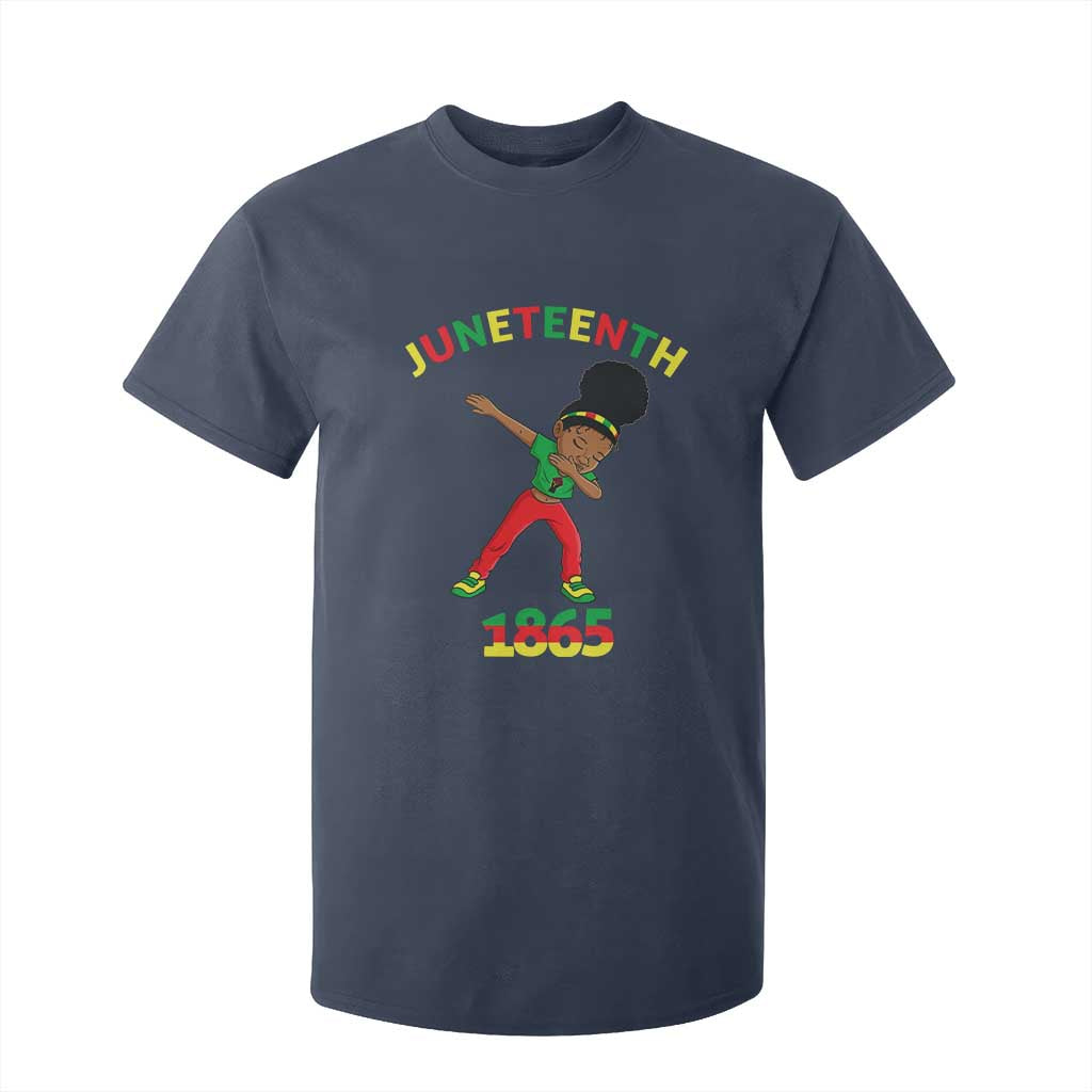 Funny Black History T Shirt For Kid Dabbing Black Princess Juneteenth 1865