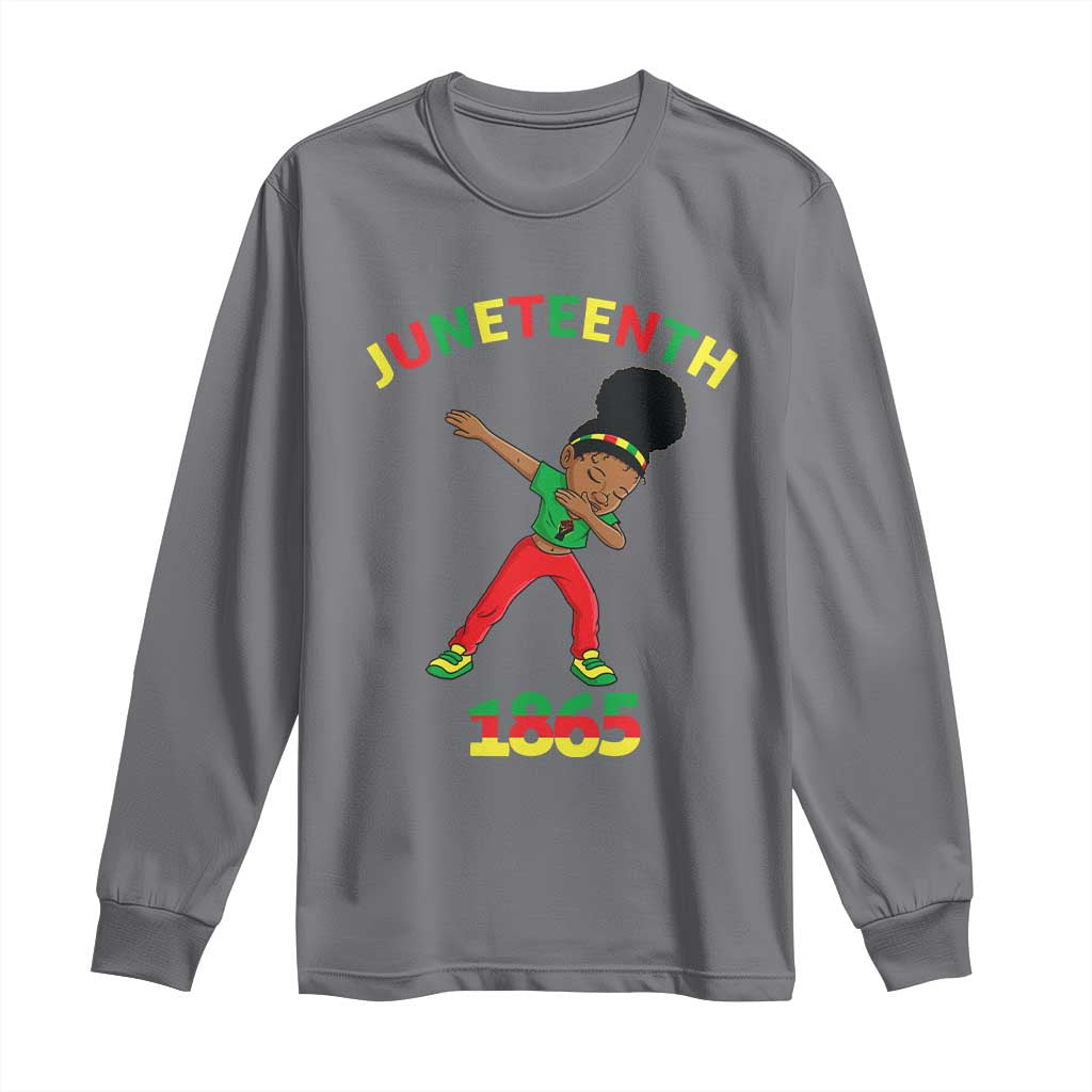 Funny Black History Long Sleeve Shirt Dabbing Black Princess Juneteenth 1865