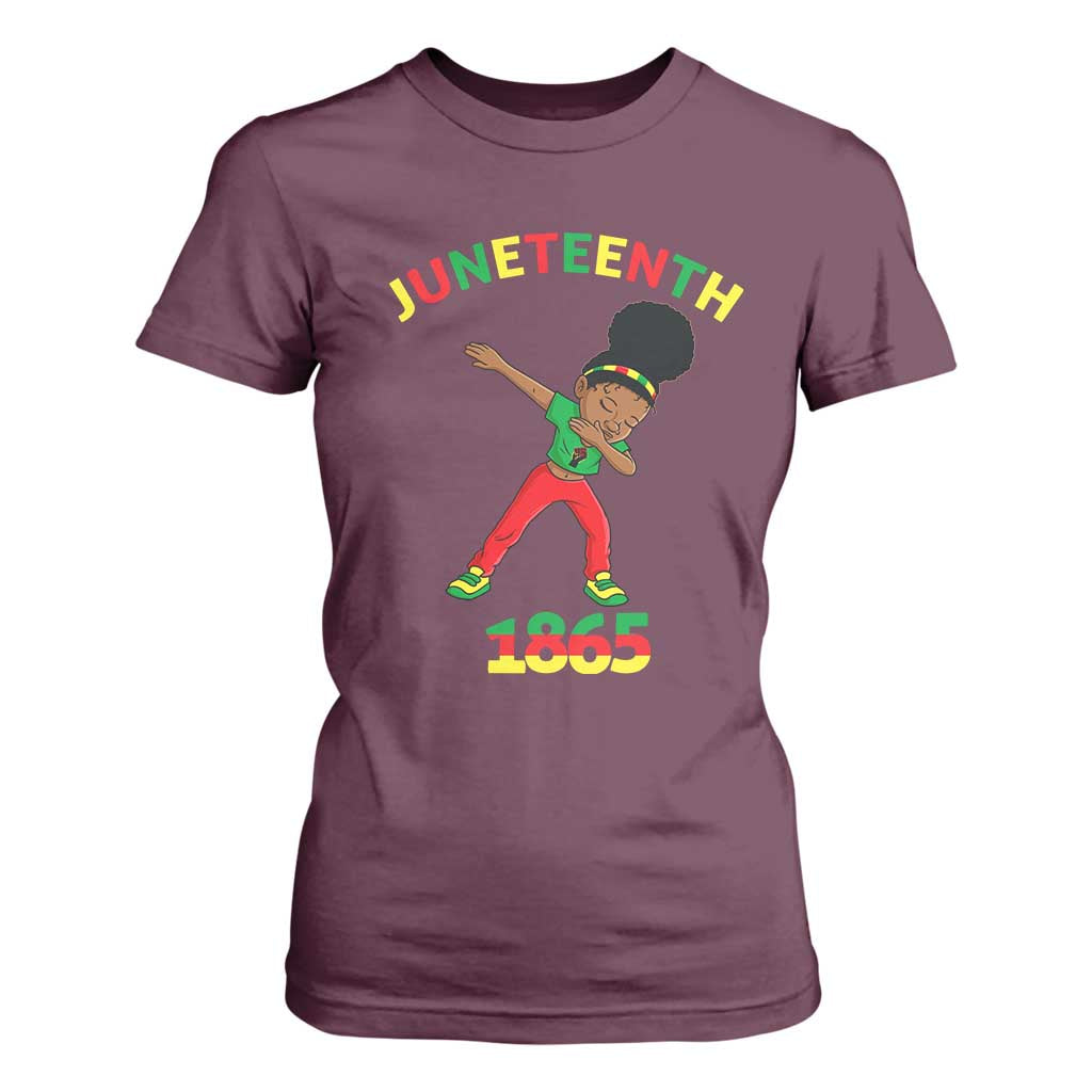 Funny Black History T Shirt For Women Dabbing Black Princess Juneteenth 1865