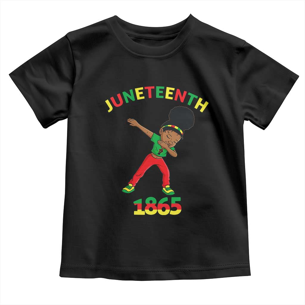 Funny Black History Toddler T Shirt Dabbing Black Princess Juneteenth 1865