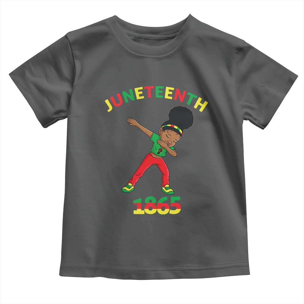 Funny Black History Toddler T Shirt Dabbing Black Princess Juneteenth 1865