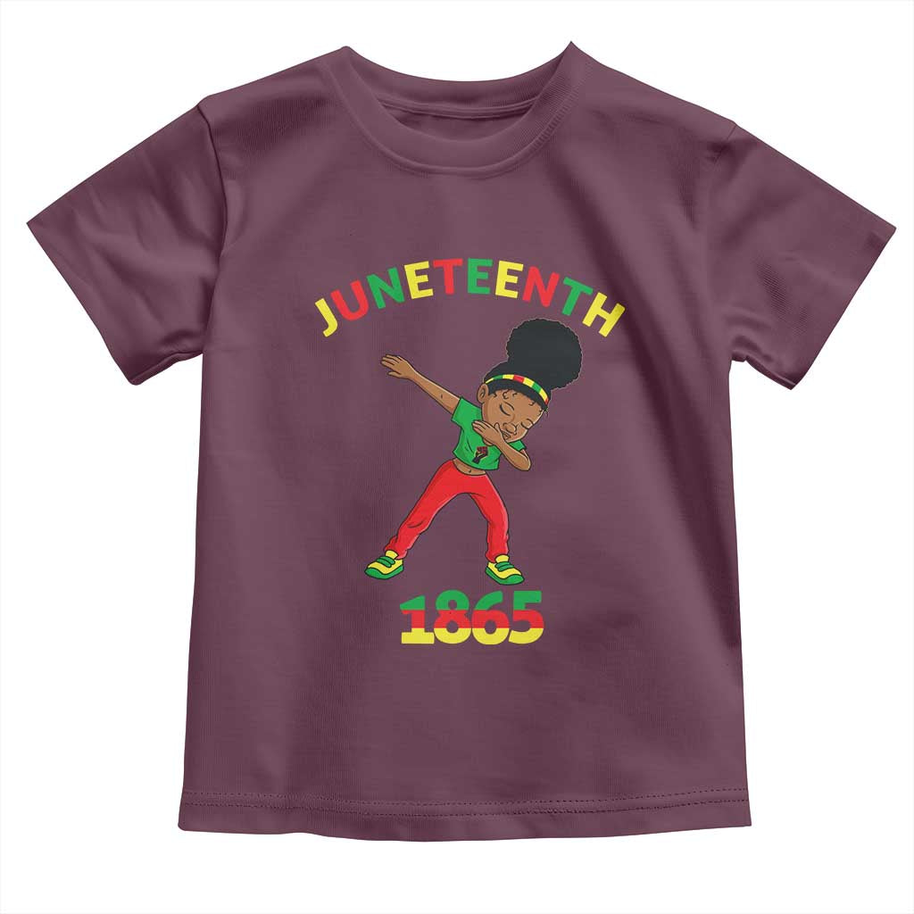 Funny Black History Toddler T Shirt Dabbing Black Princess Juneteenth 1865