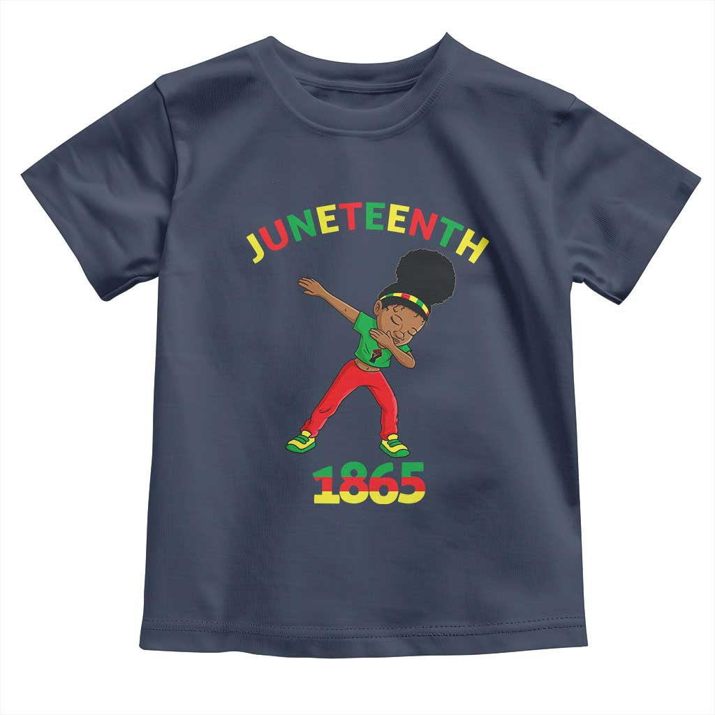 Funny Black History Toddler T Shirt Dabbing Black Princess Juneteenth 1865
