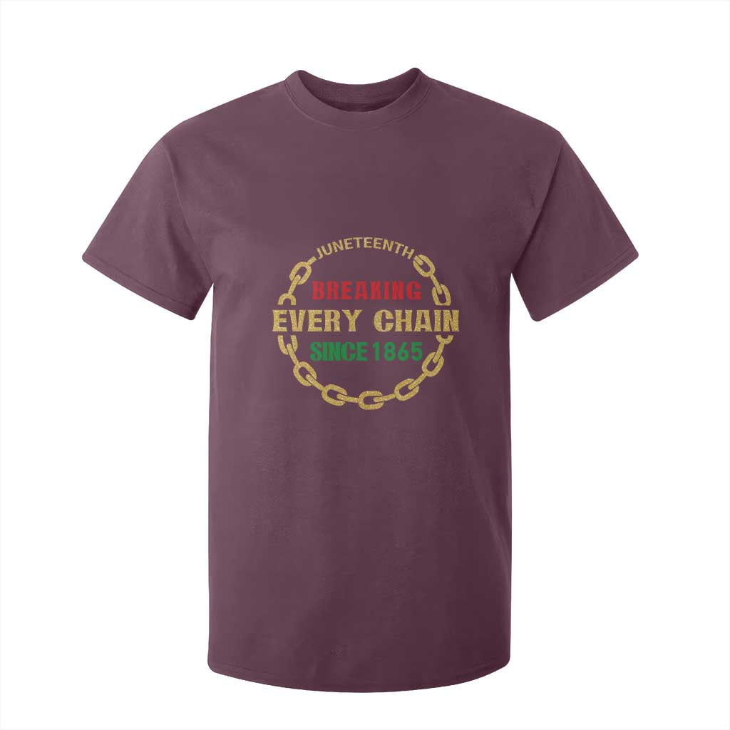 Juneteenth 1865 T Shirt For Kid Breaking Every Chain Black Freedom June 19th