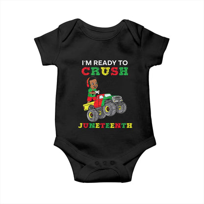 Black Boy Gamer Baby Onesie I'm Ready To Crush Juneteenth for Boys Toddler