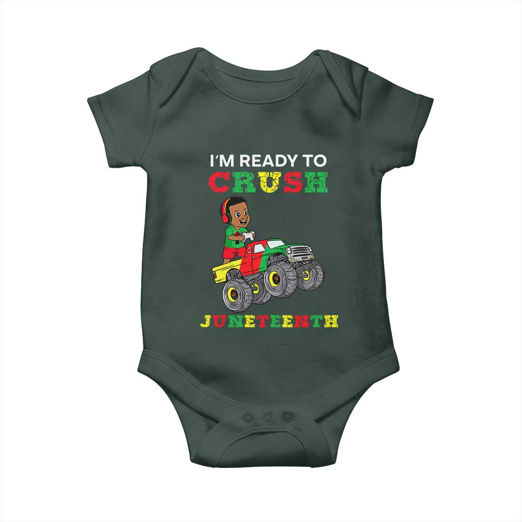 Black Boy Gamer Baby Onesie I'm Ready To Crush Juneteenth for Boys Toddler