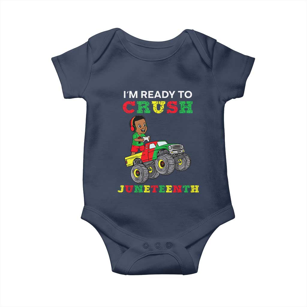 Black Boy Gamer Baby Onesie I'm Ready To Crush Juneteenth for Boys Toddler