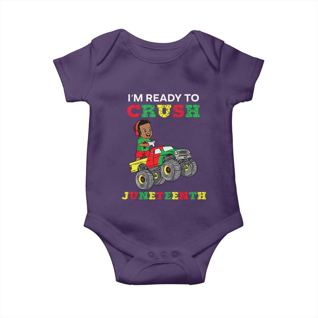 Black Boy Gamer Baby Onesie I'm Ready To Crush Juneteenth for Boys Toddler