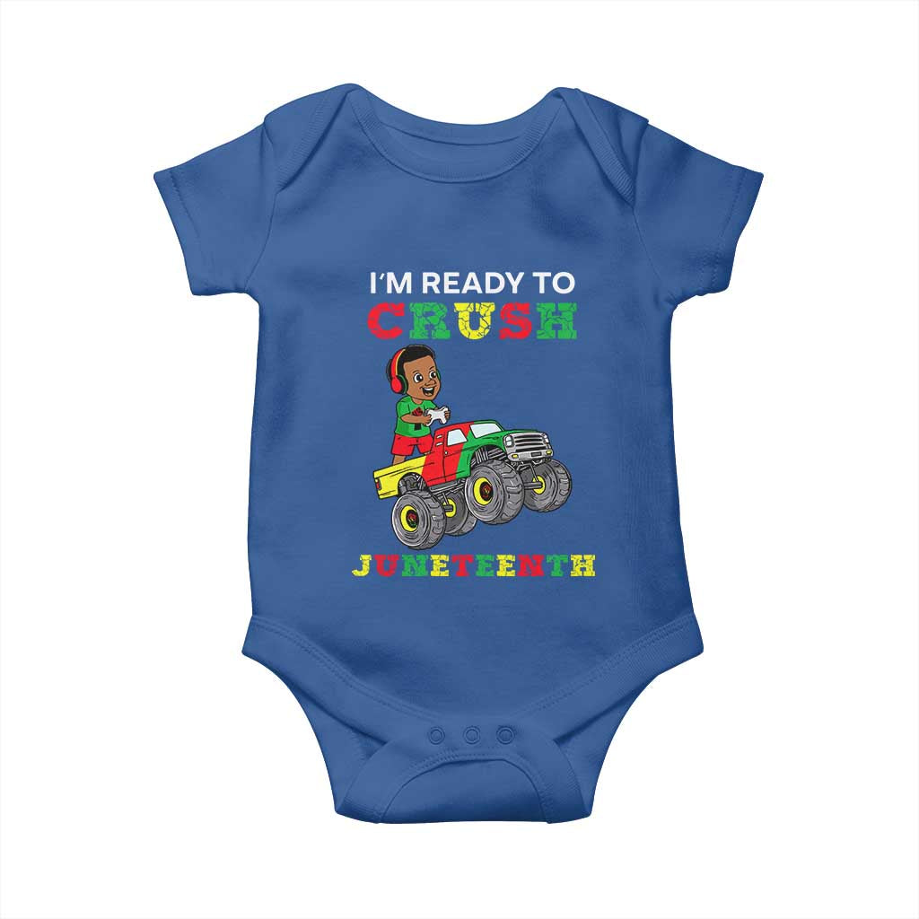 Black Boy Gamer Baby Onesie I'm Ready To Crush Juneteenth for Boys Toddler