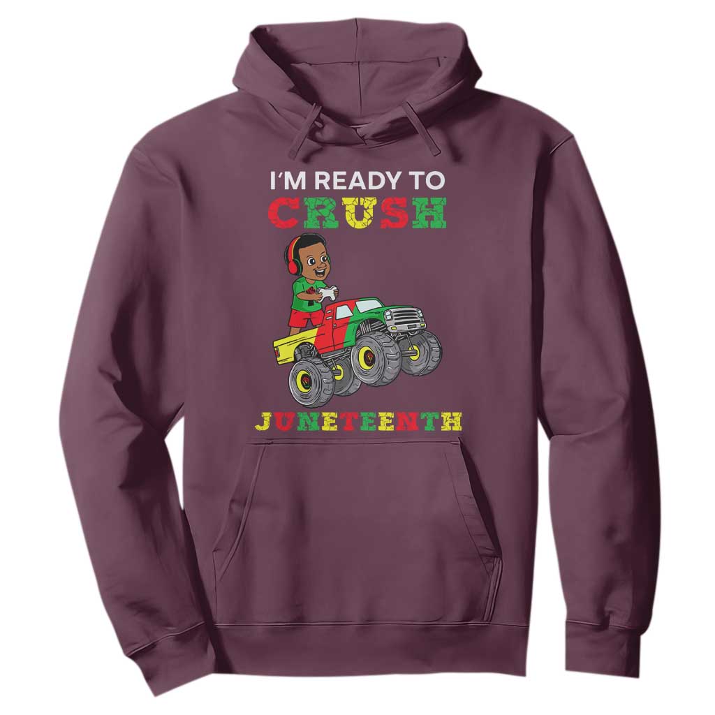 Black Boy Gamer Hoodie I'm Ready To Crush Juneteenth for Boys Toddler
