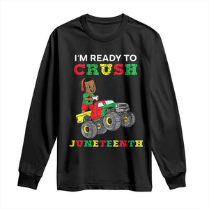 Black Boy Gamer Long Sleeve Shirt I'm Ready To Crush Juneteenth for Boys Toddler
