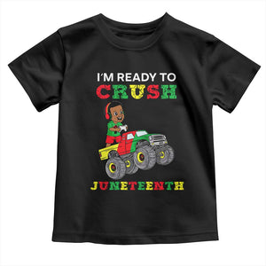 Black Boy Gamer Toddler T Shirt I'm Ready To Crush Juneteenth for Boys Toddler